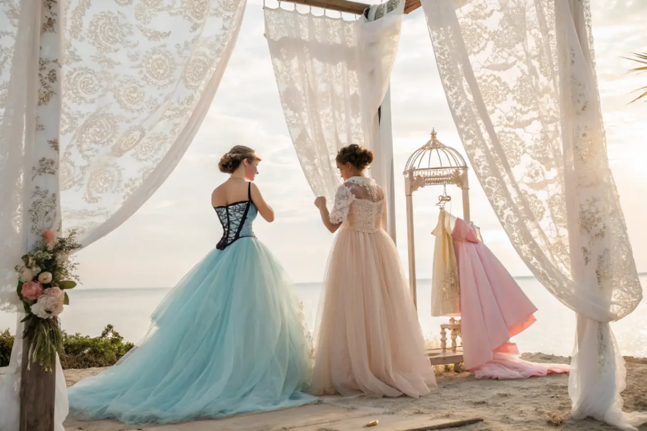 Бални рокли 2026: тюл, корсет и пастел