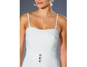 луксозна бутикова рокля в слонова кост високо качество в мини размери