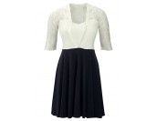 официална рокля с дантелени ръкави и гръб в 2 гами