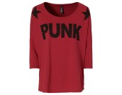 PUNK фланелка с широк дизайн в червено PUNK фланелка с широк дизайн в червено